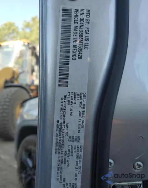 2021 Jeep Compass Latitude from USA, damaged, VIN 3C4NJDBB6MT539420